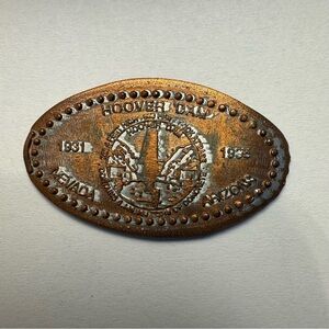 Hoover Dam Pressed Souvenir Penny – Nevada Arizona 1931–1935